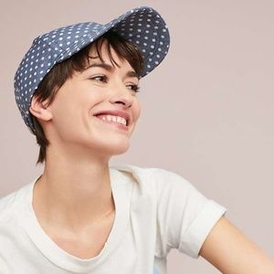 Anthropologie Polka Dot Baseball Cap